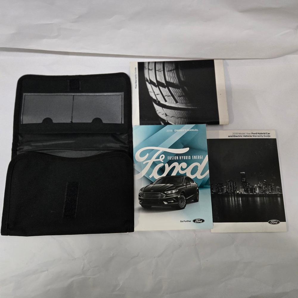2018 Ford Fusion Hybrid Energi Owners Manual Set with Case Portfolio